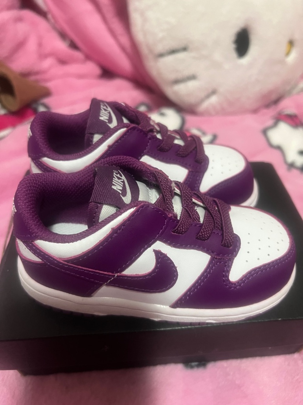 Nike Kids Purple and White Low-Top Sneakers - Toddler/Youth